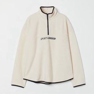 H&M Half-zip Fleece Top S size